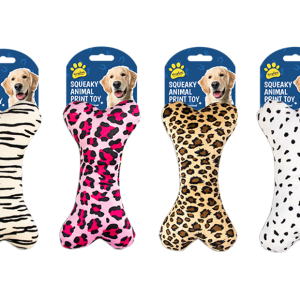 Animal Print Squeaky Dog Toy
