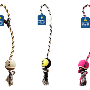 Rope Dog Tugger Toy With Ball