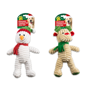 Squeaking Christmas Character Dog Toy